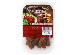 Соломка Бородинская со вкусом Тайский перец: Сурские гренки Баварские колбаски (100 гр)